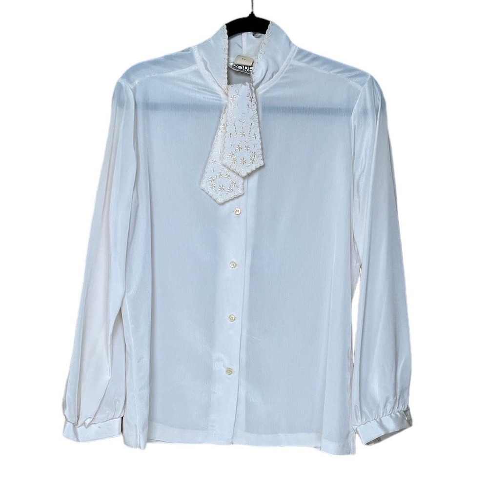 Vintage Koret of California Blouse, Ivory, Size 14